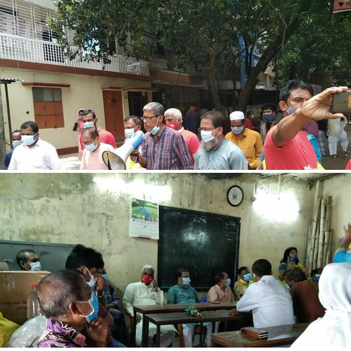 পল্লবী থানা এলাকায় করোনা সচেতনতায় শহীদ রাসেল ব্রিগেডের মাক্স বিতরণ