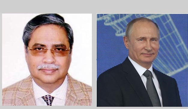 নবনির্বাচিত রাষ্ট্রপতি সাহাবুদ্দিনকে পুতিনের শুভেচ্ছা