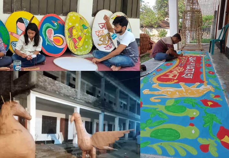 বাংলা নববর্ষ উপলক্ষে মঙ্গল শোভাযাত্রার সকল প্রস্তুতি সম্পন্ন