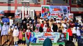 যুদ্ধ নয় শান্তি চাই-অস্ত্রমুক্ত বিশ্বের দাবীতে শিশু-কিশোরদের সমাবেশ