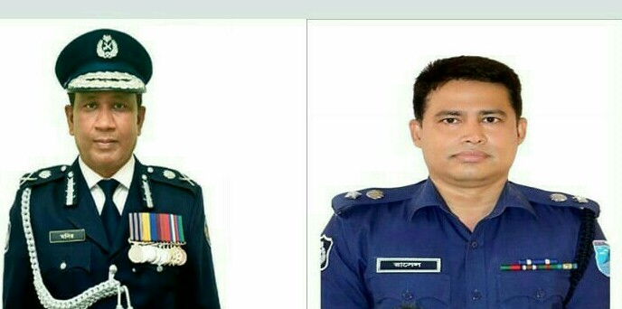 পুলিশ সার্ভিস এসোসিয়েশনের সভাপতি মনিরুল ইসলাম ও সম্পাদক গোলাম মোস্তফা রাসেল