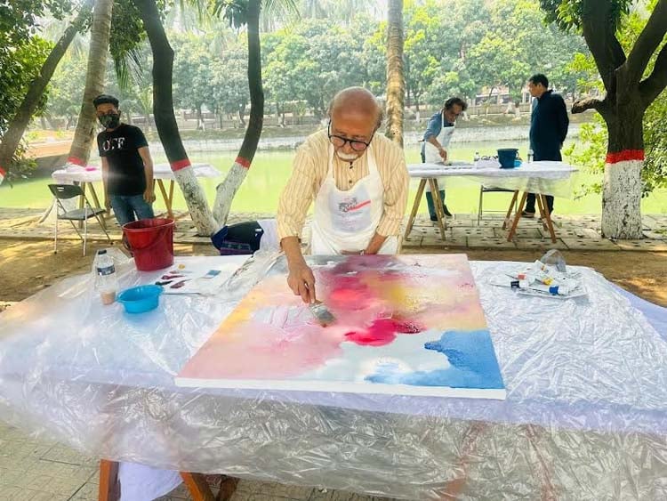 আন্তর্জাতিক গণহত্যা দিবসের স্বীকৃতির দাবিতে ৫ বধ্যভূমিতে আর্টক্যাম্প