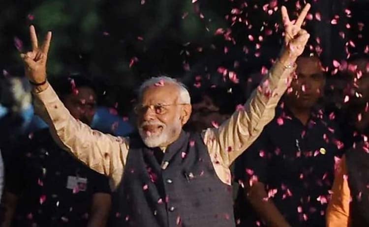লোকসভা নির্বাচনে নরেন্দ্র মোদির রাজনৈতিক জোটের জয়