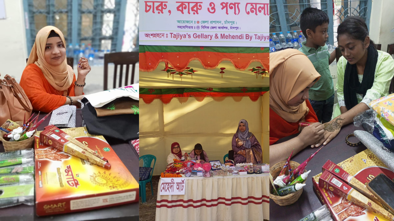 অন্যের হাত রাঙিয়ে নিজের জীবনে রঙ ফিরিয়ে এনেছেন তাজিয়া তিথি