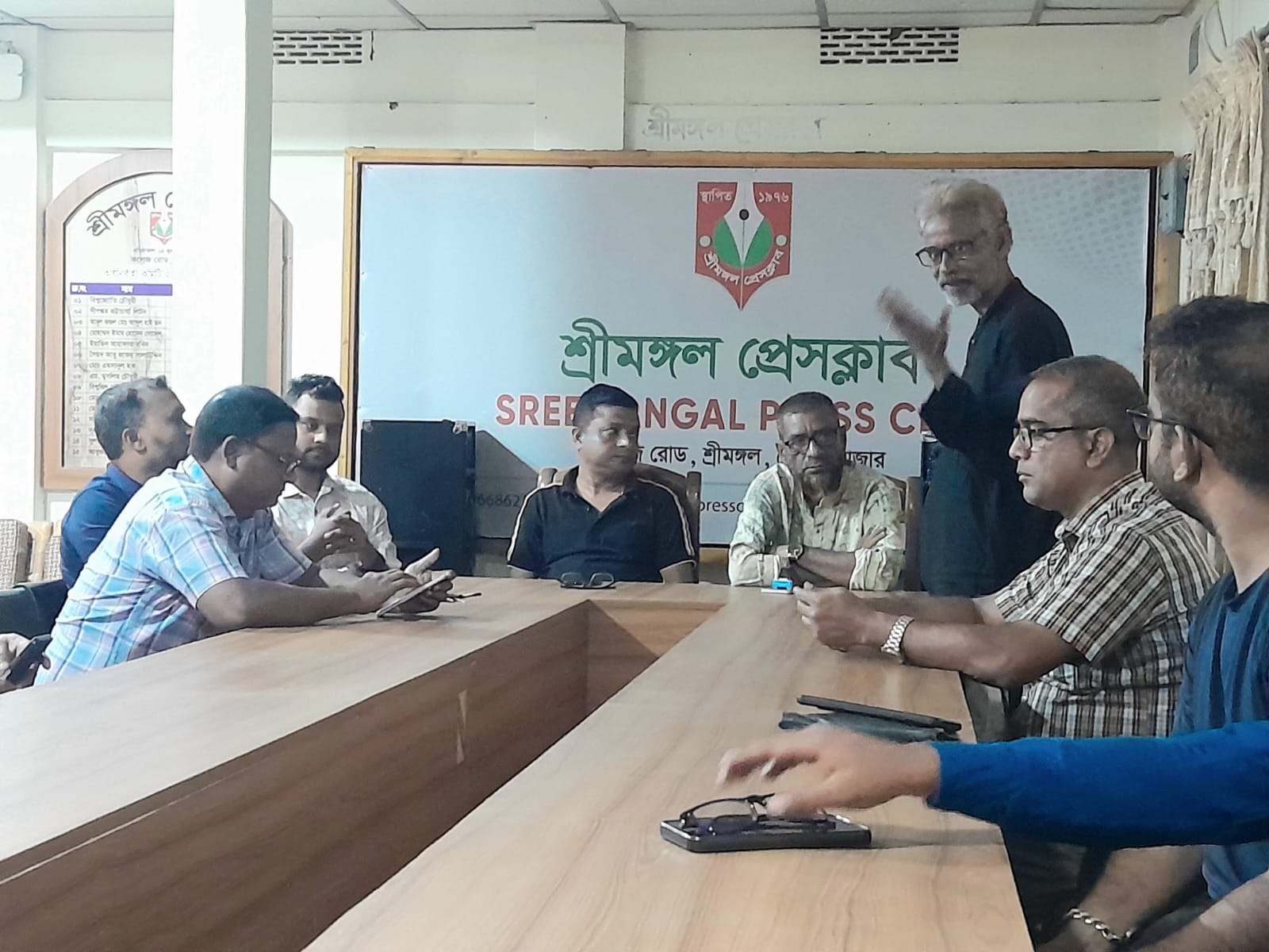 দীর্ঘ প্রবাস জীবনের পর দেশে তোফায়েল পাপ্পু, শ্রীমঙ্গল প্রেসক্লাবে সংবর্ধনা