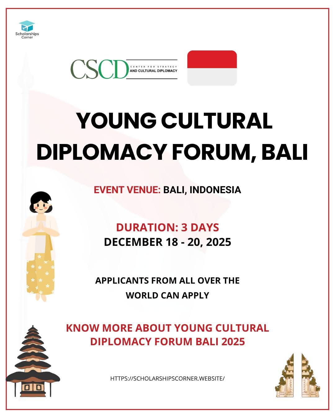 ১৮ ডিসেম্বর বালিতে অনুষ্ঠিত হতে যাচ্ছে ইয়াং কালচারাল ডিপ্লোম্যাসি ফোরাম