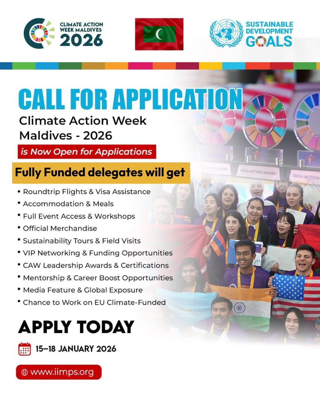 মালদ্বীপে ক্লাইমেট অ্যাকশন উইক শুরু হচ্ছে ১৫ জানুয়ারি থেকে : তরুণদের অংশগ্রহণের সুযোগ