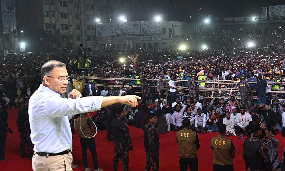 মানুষের ভাগ্য পরিবর্তনে ধানের শীষে ভোট চাইলেন তারেক রহমান