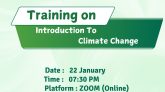 জলবায়ু পরিবর্তনের ভূমিকা শীর্ষক ভার্চুয়াল কর্মশালা ২২ জানুয়ারি