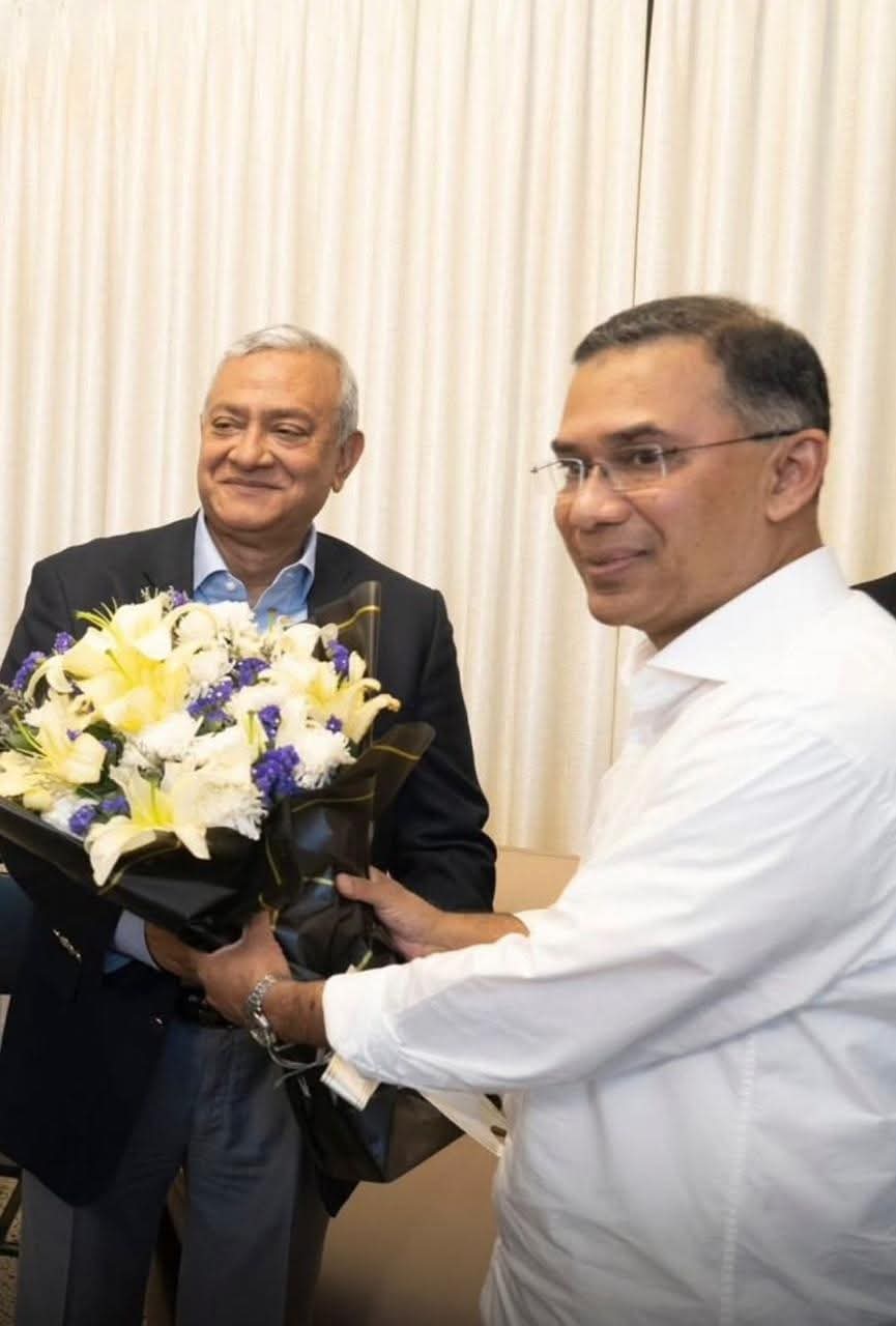 তারেক রহমানের সঙ্গে এম নাসের রহমানের সৌজন্য সাক্ষাৎ