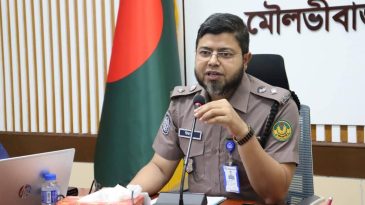 মৌলভীবাজারে নবাগত পুলিশ সুপার রিয়াজুল ইসলামের যোগদান
