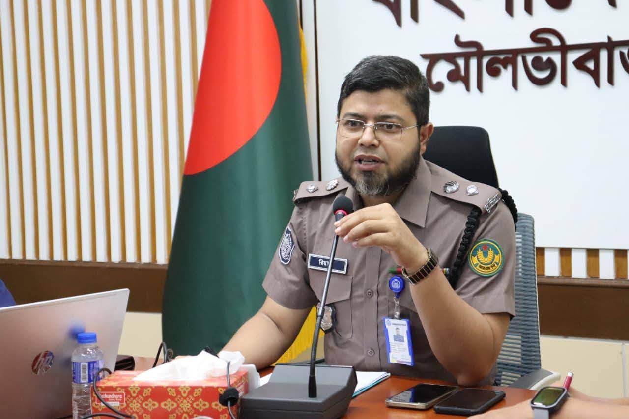 মৌলভীবাজারে নবাগত পুলিশ সুপার রিয়াজুল ইসলামের যোগদান