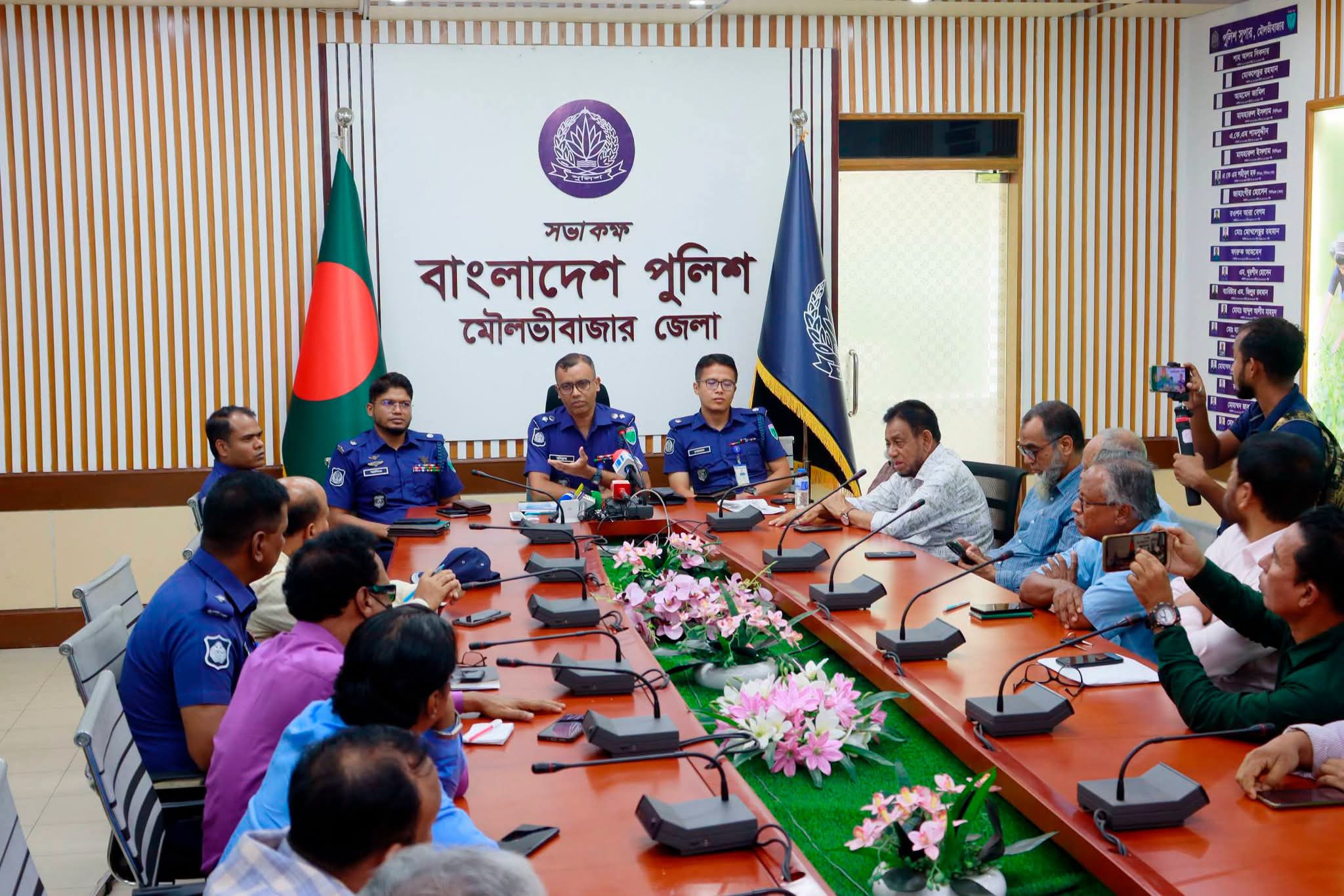 সাংবাদিকদের মতামতকে গুরুত্ব দেওয়ার আশ্বাস দিলেন মৌলভীবাজারের পুলিশ সুপার
