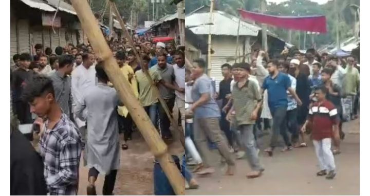 নোয়াখালীতে ছাত্রলীগের বিশাল মিছিল