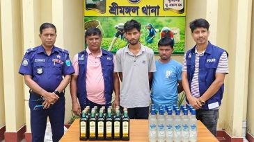 শ্রীমঙ্গলে পৃথক অভিযানে বিদেশি মদ ও ইয়াবা উদ্ধার, গ্রেপ্তার ৩