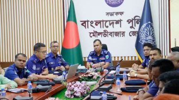 মৌলভীবাজারে নবাগত রেঞ্জ ডিআইজির সফর