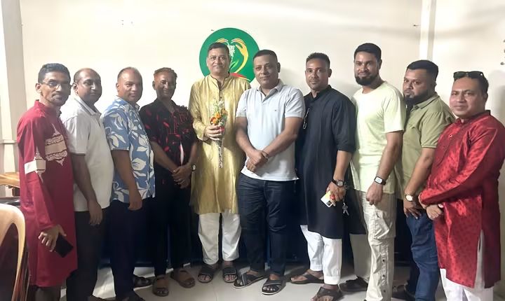 হৃদয়ে শ্রীমঙ্গলের উপদেষ্টা জহির উদ্দীন চৌধুরী বাবলুকে সংবর্ধনা